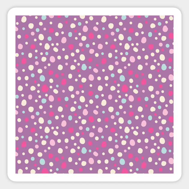 Purple Polka Dots Sticker by greenoriginals